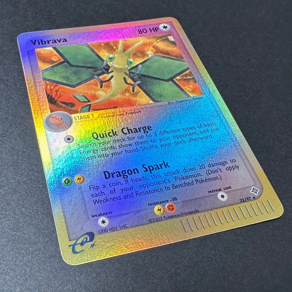 Pokemon Vibrava 22/97 EX Dragon Reverse Holofoil Rare NM/LP